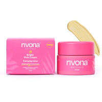 Rivona Naturals Deep Bright Pink Face Cream | Tinted Moisturizer | Long-Lasting Hydration | Light makeup look | Vegan | Niacinamide & Mulberry Extracts | All Skin Type | Glowy, Glass Skin | 50 gm ( Deep shade)