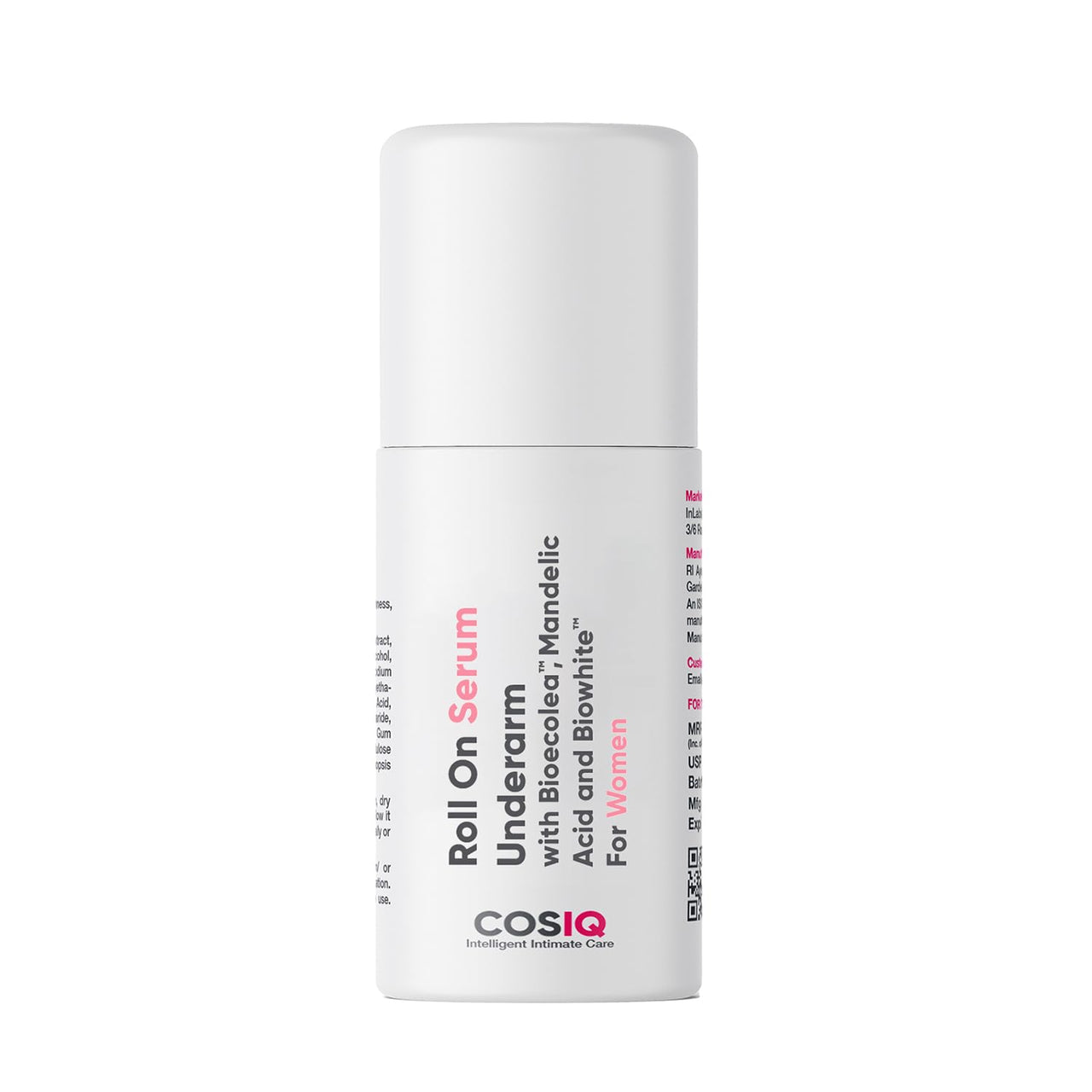 Cos-IQ Brightening Underarm Roll On Serum for Women | With Bioecolea, Mandelic Acid and Bio White | Prevents Body Odour, Brightens Skin & Exfoliates Underarms | Long Lasting deodorant roll on with Fresh Floral Fragrance | Suitable for Sensitive Skin | 40m