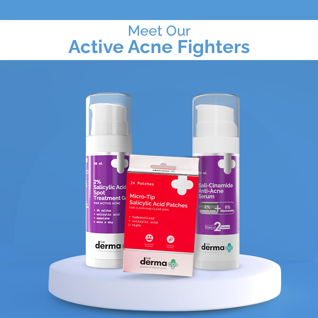 The Derma Co Sali-Cinamide Anti-Acne Face Wash|With 2% Salicylic Acid & 2% Niacinamide I Treats Active Acne & Fades Acne Marks I For Oily & Combination Skin I Power of 2 Actives|For Unisex|80 ml x 2