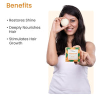 Earth Rhythm 100% Virgin Coconut Shampoo Bar Restores Shine, Deeply Nourishes Hair, Stimulates Hair Growth, Sulphate & Paraben Free, Men & Women - 80g
