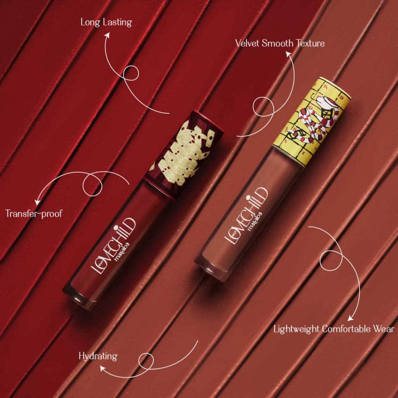 LoveChild Masaba Game On! - I Claim - Mad Matte Liquid Lipstick, Raspberry-Jam Pink Velvet Smooth, Non-Sticky, Hydrating & Moisturising, Lipsticks For All Skin Tones, 5Ml