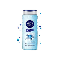 NIVEA Men Body Wash, Active Clean with Active Charcoal, Shower Gel for Body, Face & Hair, 500 ml & Men Body Wash, 500 ml