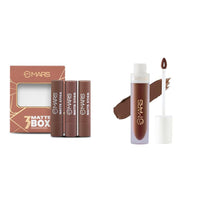 MARS Matte Box Set of 3 Lipsticks for Women (3x3.2 gm) (04-Brown) Matte Liquid Lip Color | Long Lasting | Non-Transfer & Waterproof Lipstick for Women (4.5 ml) (01-Spice Brown)
