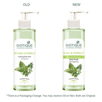 Biotique Basil & Parsley Revitalizing Body Wash | Soften Skin | Provides Natural Brightness | Deeply Cleanses | 100% Botanical Extracts | Suitable for All Skin Types | 200ml