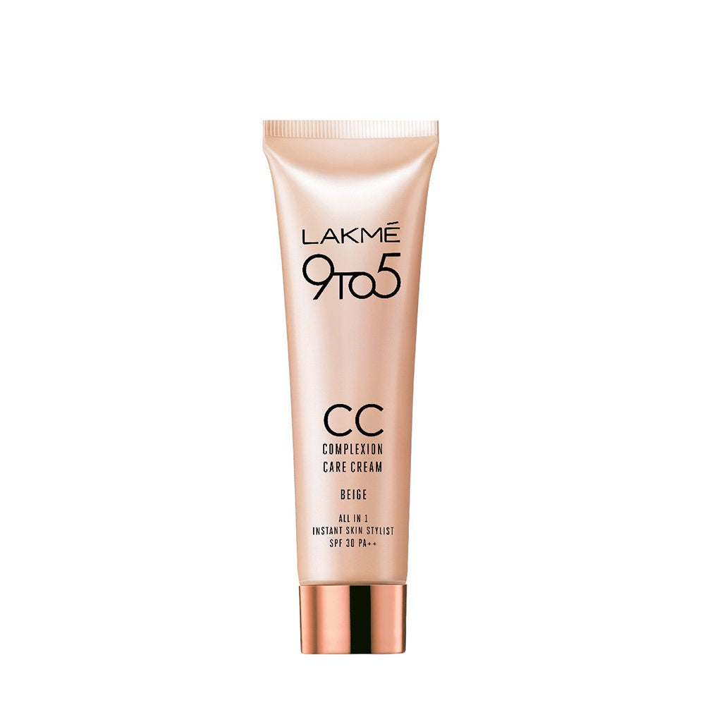 Lakmé Complexion Care Face Cream, Beige, 9G & Lakmé Perfecting Liquid Foundation Full Coverage for Acne Prone Skin, Shell, 27Ml, Dewy Finish