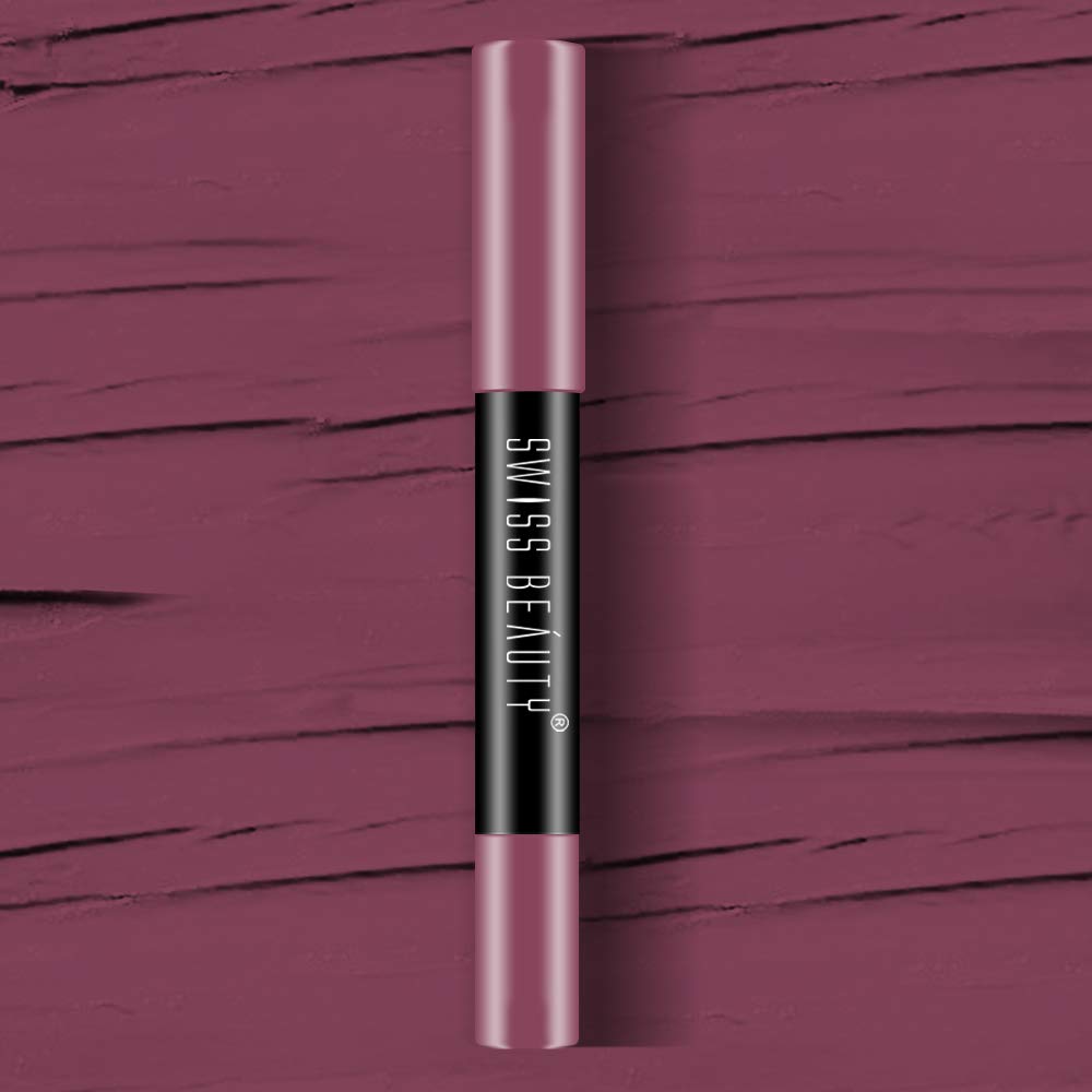 Swiss Beauty 12 Hrs. Stay Matte Lip Crayon, Artist Nude, 3g - Long Lasting, Waterproof, Super Stay, Matte Finish Lip Crayon, Long Wear, Crayon Lipstick