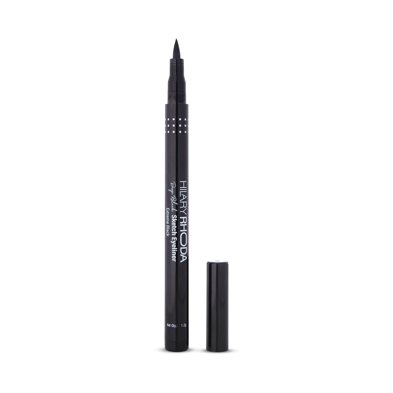 Hilary Rhoda Deep Black Sketch Eyeliner | Waterproof & Smudge-Proof Eyeliner | Deep Black & Long-Lasting | Single-Stroke Application | 1.2g