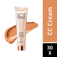 LAKMÉ 9 to 5 Complexion Care CC Cream, Honey, 30g & LAKMÉ Lip Love Chapstick, Strawberry, 4.5g