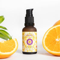 Deve Herbes Plant Based Vitamin C Face Serum with Hyaluronic Acid, Vitamin A & E for Personal Care 30ml with Free Pure Vitamin E Oil 10ml