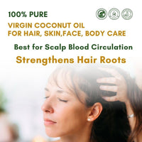 Mystiq Living Virgin Coconut Oil (From Coconut Milk) - 200 ML│For Hair, Skin & Baby Massage | Cold Pressed, 100% Pure & Natural