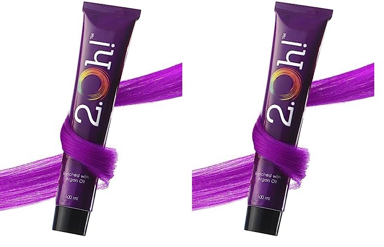 2.Oh! Italian- Purple Hair Color For Women & Men | Ammonia-Free DIY Semi Permanent Hair Color | Enriched with Argan Oil | Lasts upto 12-15 Washes (Pack of 2)