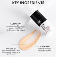 ThriveCo Stretch Marks Expert Serum Cream | For New (red) & Old (white) Stretch Marks Removal & Skin Hydration | Powered by Striover™, Rosehip Oil & Squalane | For Men & Women | 30ml