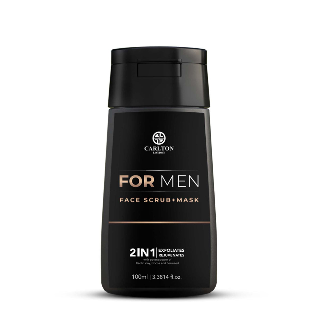 Carlton London Men Face Scrub & Mask I Aloe vera Soybean Walnut Coffee I Exfoliates dead skin Brightens complexion Hydrates and Nourishes | 1x100ml