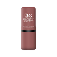 Beauty Berry Soft & Matte Lipstick | Moisturizing & Non Drying Formula with Velvet Matte Finish | Highly Pigmented and Lightweight Lipstick for Women (Rusty Rose, 4g)