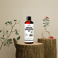 Organic Netra Cold Pressed Jamaican Black Castor Oil for Hair Growth | For healthy, thick and black hair | Reduces Acne Marks and fine lines | For All Hair and Skin Types - 250ml