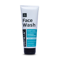 Ustraa Face Wash - Mint Cool - Dry Skin - 200g | Reduces Moisture Loss | Removes Dirt & Anti-Acne Spot Gel - 15ml | Reduces 99.9% Pimple-Causing Germs, With 2% Salicylic Acid, Neem & Vitamin B3