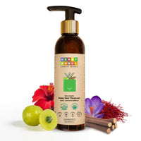 Herby Angel Baby Shampoo - Gentle Baby Hair Care & Cleanser - Natural Cleansing with Licorice, Amla & Saffron - Promotes Hair Growth & Scalp Health - Tear Free Organic Baby Hair Shampoo - 200 ml