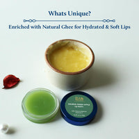 Blue Nectar Shubhr Green Apple Lip Balm & Gloss With Ghee & Natural Vitamin C for Dry Chapped Lips with intense moisturization |100% Ayurvedic|Paraben & Sulphate Free| (10g, 10 Herbs))