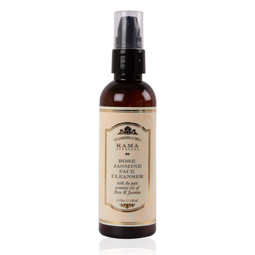 Kama Ayurveda Pure Rose Water Face and Body Mist, 6.7 Fl Oz & Kama Ayurveda Rose and Jasmine Face Cleanser with the Pure Essential Oils of Rose and Jasmine, 100ml