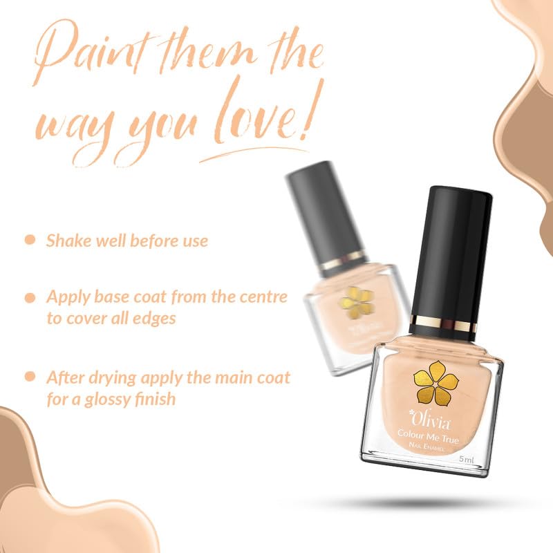 Olivia Nail Paint for Glossy Finish - 5ml (4 Bare Beauty)