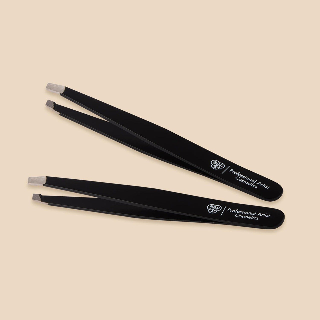 PAC Smart Tweezer for Eyebrow | Plucker Precision Tweezers for Hair Removal | Beauty Tool for Brows, Upper Lips, Eyelash Extension for Women | 100% Stainless Steel Flat Tip | Black - 1Pcs