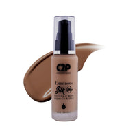 C2P Pro Luminous Silk Liquid Foundation For Women Face Makeup DARK 14, 30 ml | High Coverage For Dry Oily Combination Natural Glowing Skin | Waterproof Long Lasting | Argan Oil & Vitamin E