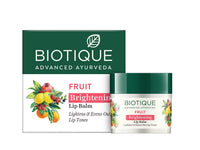 Biotique Fruit Whitening/Brightening Lip Balm | Hydrated and Nourishing Lips| Visibly Lighter Lips | Evens Out Lip Tone | De-pigmentation Balm |100% Botanical Extracts| All Skin Types | 12G
