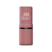 Beauty Berry Soft & Matte Lipstick | Moisturizing & Non Drying Formula with Velvet Matte Finish | Highly Pigmented and Lightweight Lipstick for Women (First Love, 4g)