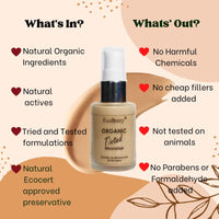 Organic Tinted Moisturizer | Everyday No Makeup Look | Sheer Coverage | Organic | Semi-Matte | Light Weight | Non-Comedogenic | Hypoallergenic | Natural | Handmade | Chemical Free (Tan)