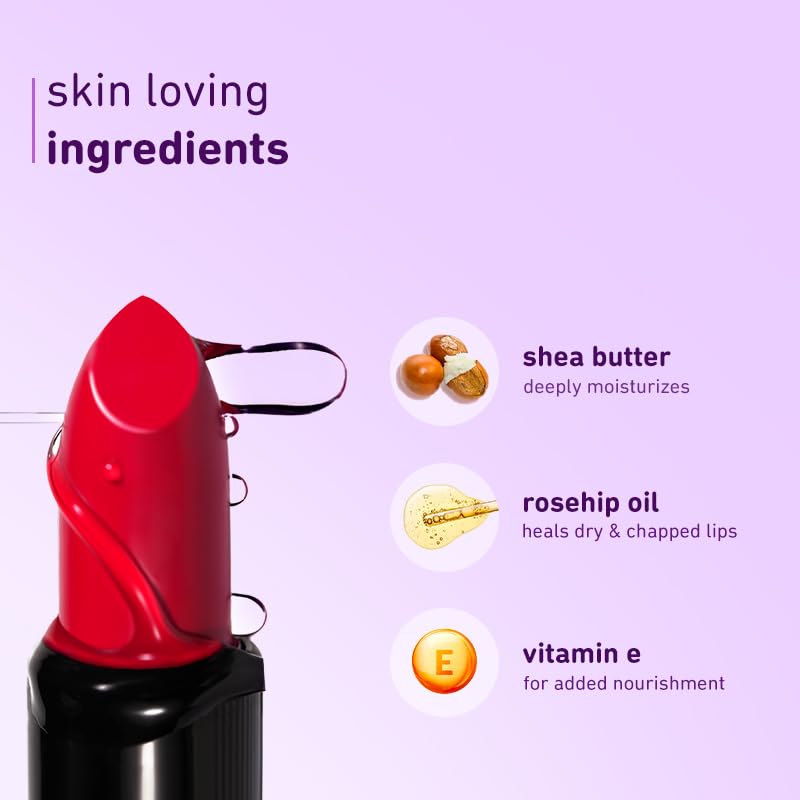 Plum Butter Crème Matte Lipstick | Creamy Matte Finish | Highly Pigmented | With Shea Butter, Rosehip Oil & Vitamin E | 100 Vegan & Cruelty Free | 132 Pinkture Perfect
