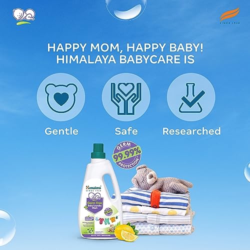 Himalaya Germ Free Baby Laundry Wash 1 L Pouch Liquid, White, (7004801) (Pack of 2)