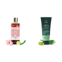 Nat Habit Hibiscus Amla Hair Oil 100ml & Bitter Neem Gel Tikta Face Wash For Hair Growth, Hair Fall, Oil & Pimple's
