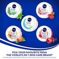 NIVEA Soft Light Moisturizer 200ml | Playful Peach | For Face, Hand & Body, Instant Hydration | Non-Greasy Cream | With Vitamin E & Jojoba Oil | All Skin Types