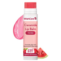 WishCare Niacinamide Sunscreen SPF50, Tinted Lip Balm, SPF50 Balm