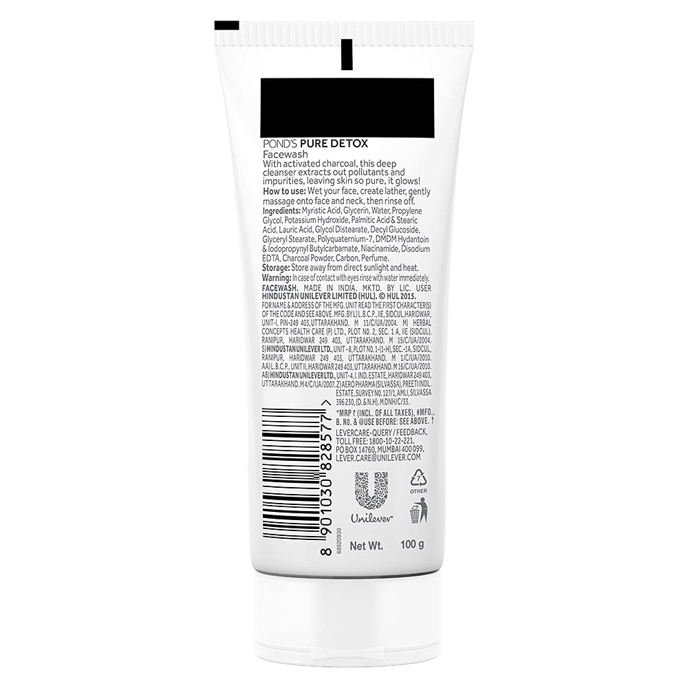 POND's Bright Beauty Spot-Less Glow Face Wash With Vitamins, Removes Dead Skin Cells & Dark Spots, Double Brightness Action, All Skin Types, 200G & Pure Detox Face Wash 100 G,