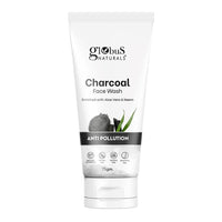 Globus Naturals Anti Pollution Charcoal Face Wash, Enriched with Tea Tree Oil, For Oily & Acne Prone Skin, 75 gm