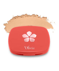 Olivia Weightless Matte Finish Compact Powder for Women | Full Coverage Face Makeup | Non-Oily Matte Look | Pore Minimizing & Evens Out Complexion | For All Skin Types | 10g | 03 Peach Pie
