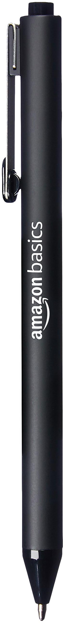 Basics Retractable Ballpoint Pen - Black, 1.2mm, 12-Pack