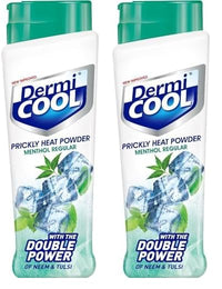 Dermi Cool Menthol Regular Prickly Heat Powder 400g (Pack of 2)