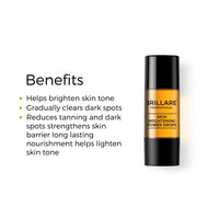 Brillare Professional Skin Brightening Power Drops, 100% Natural Face Serum With Rosehip and Sandalwood (15 ML), Zero Chemicals