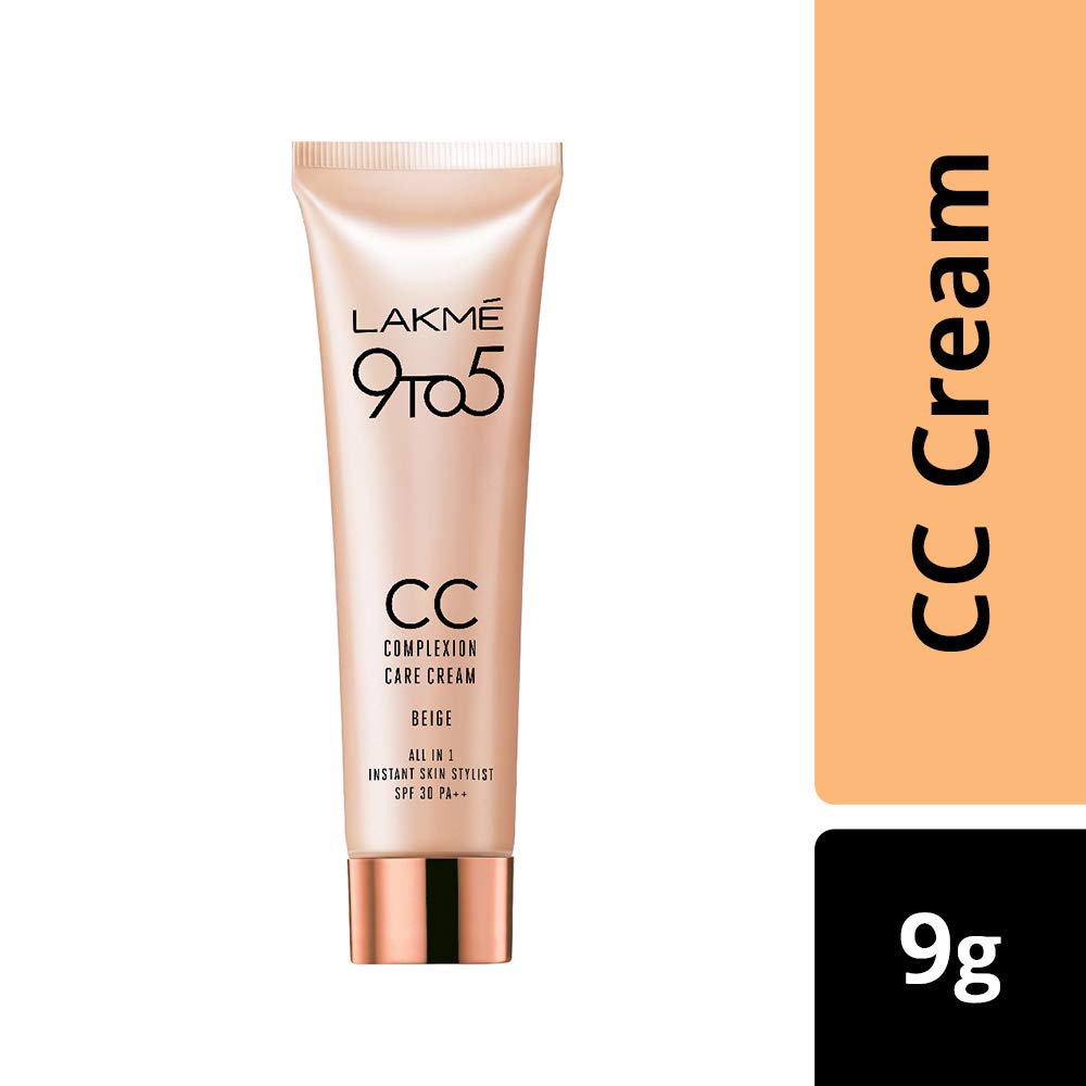 Lakmé Complexion Care Face Cream, Beige, 9G & Lakmé Perfecting Liquid Foundation Full Coverage for Acne Prone Skin, Shell, 27Ml, Dewy Finish