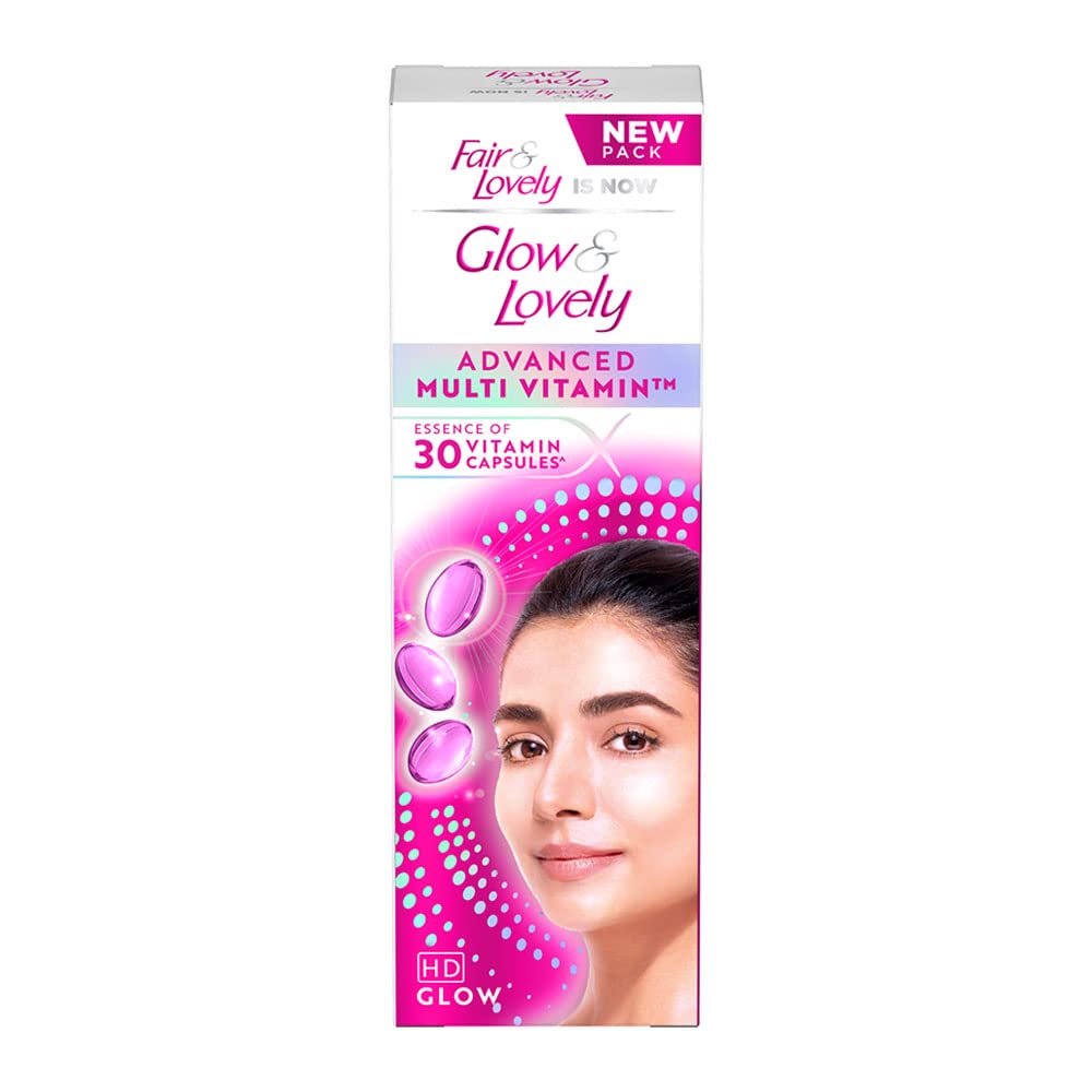 Glow & Lovely Advanced Multivitamin Face Cream 110 g, Daily Illuminating Moisturizer for Glowing Skin, SPF 15 -With Vitamin E, Vitamin C & Niacinamide