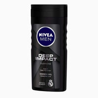 Nivea Men Shower Gel, Deep Impact Cleansing Body Wash, Men, 250ml & Men Face Wash, Deep Impact Intense Clean, 100g