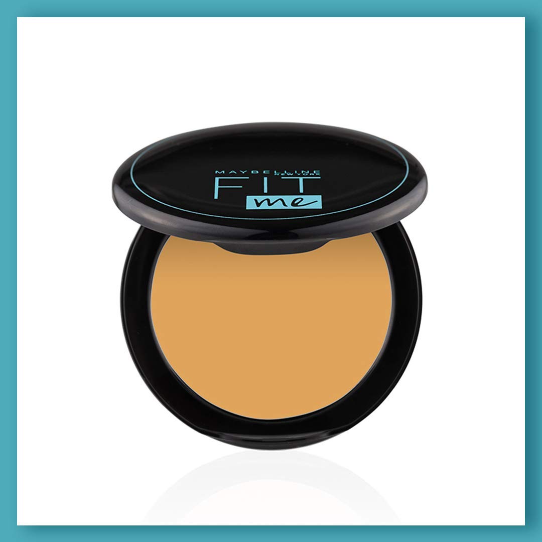 Maybelline New York Liquid Foundation For Oily Skin, Matte & Poreless, Fit Me, 128 Warm Nude, 18 Ml & New York Compact Powder, 230 Natural Buff, 8G, Ivory