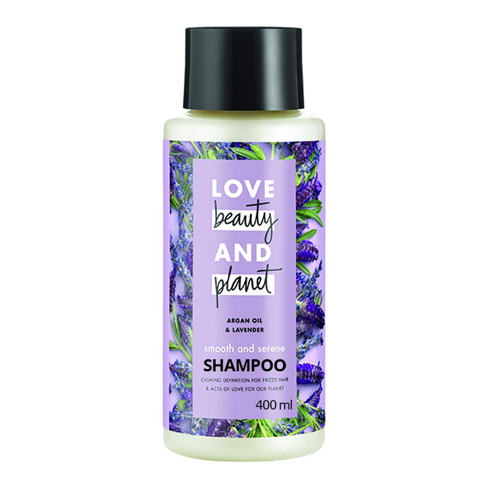 Love Beauty & Planet Smooth and Serene Shampoo with Argan Oil and Lavender Aroma, 400 ml & Love Beauty & Planet Volume and Bounty Conditioner with Coconut Water and Mimosa Flower Aroma, 400 m