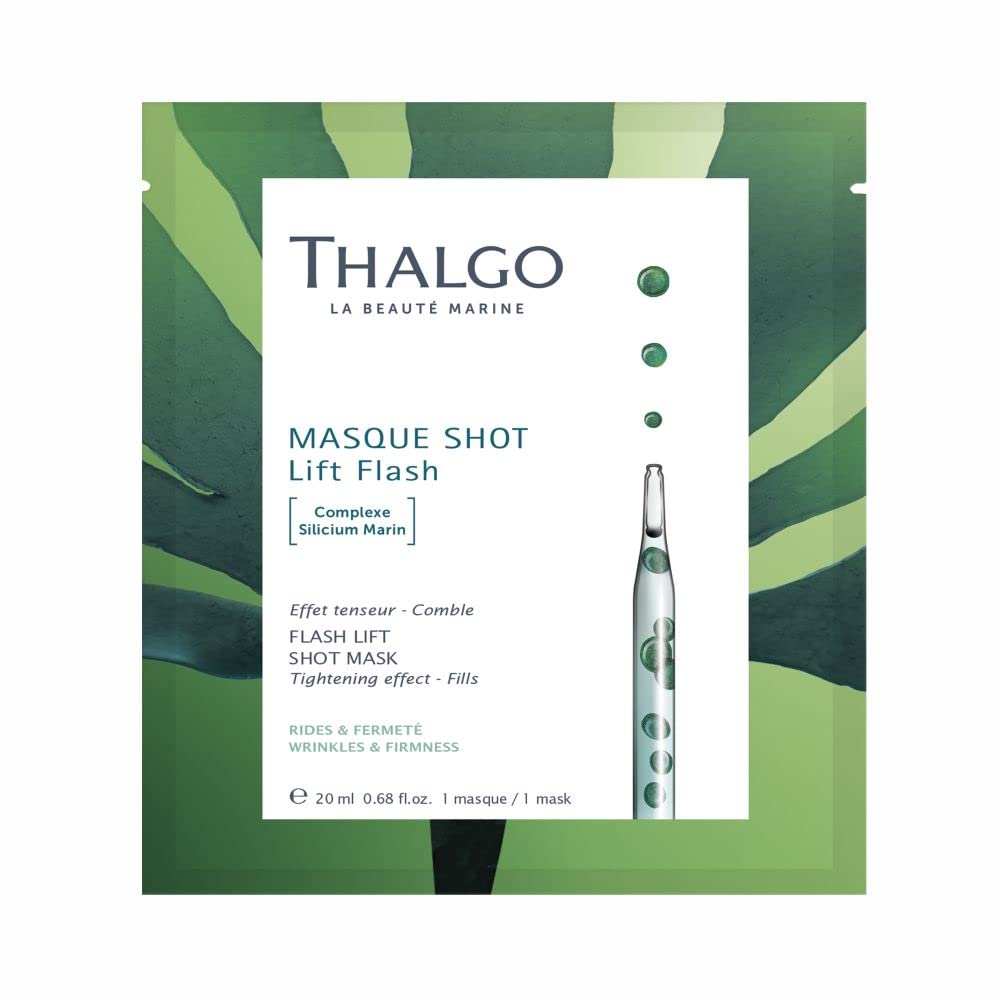 Thalgo Flash Lift Shot Mask - Rejuvenating Anti-Aging Sheet Mask for Visible Lifting and Firmer Skin - 20ml