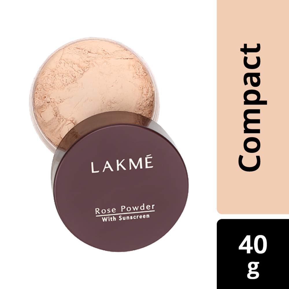 Lakmé © Rose Matte Face Powder, Soft Pink, 40G And Lakmé © Insta Eye Liner, Blue, 9 Ml, Brown