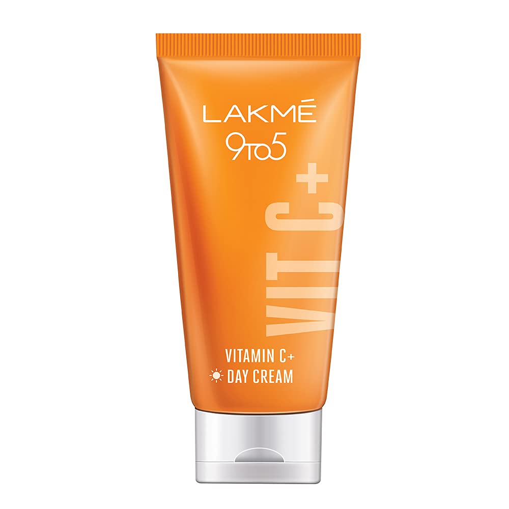 Lakmé 9To5 Vitamin C+ Day Cream with 98% Pure Vitamin C complex, to reduce Skin dullness and Glowing Skin, 50g & Lakmé Forever Matte Liquid Lip Colour, Red Revival, 5.6 ml