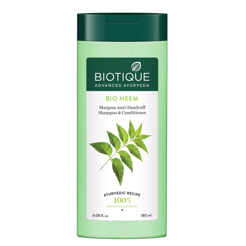 Biotique Bio Kelp Protein Shampoo for Falling Hair Intensive Hair Regrowth Treatment, 340ml & Biotique Bio Neem Margosa Anti Dandruff Shampoo and Conditioner, 180ml