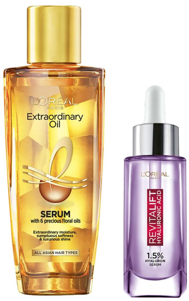 L'Oreal Paris Revitalift Hyaluronic Acid Lightweight Face Serum For Hydrated & L'Oreal Paris Serum